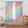Простые шторы с принтом радуги, Цветное звездное небо, Спальня, Гостиная, Балкон, Кухня, Декоративное окно, Украшение дома