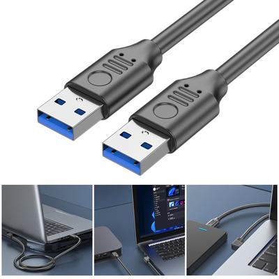 Гибкий удлинительный кабель USB3.0 A «папа» — «папа» USB3.0, скорость передачи данных 5 Гбит/с, изгиб на 90 градусов, шнур питания, USB-провод