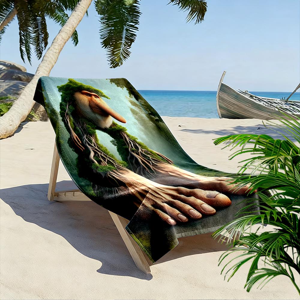 Giant Tree Creature in Enchanted Forest Beach towel quick-drying for travel outdoor sports jogging beach and swimming