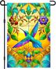 IVN Spring Summer Garden Ag 12x18 Inch Double Sided Ower Stained Glass Hummingbird Outdoor Yard Ag for Outside Home Fr GGO