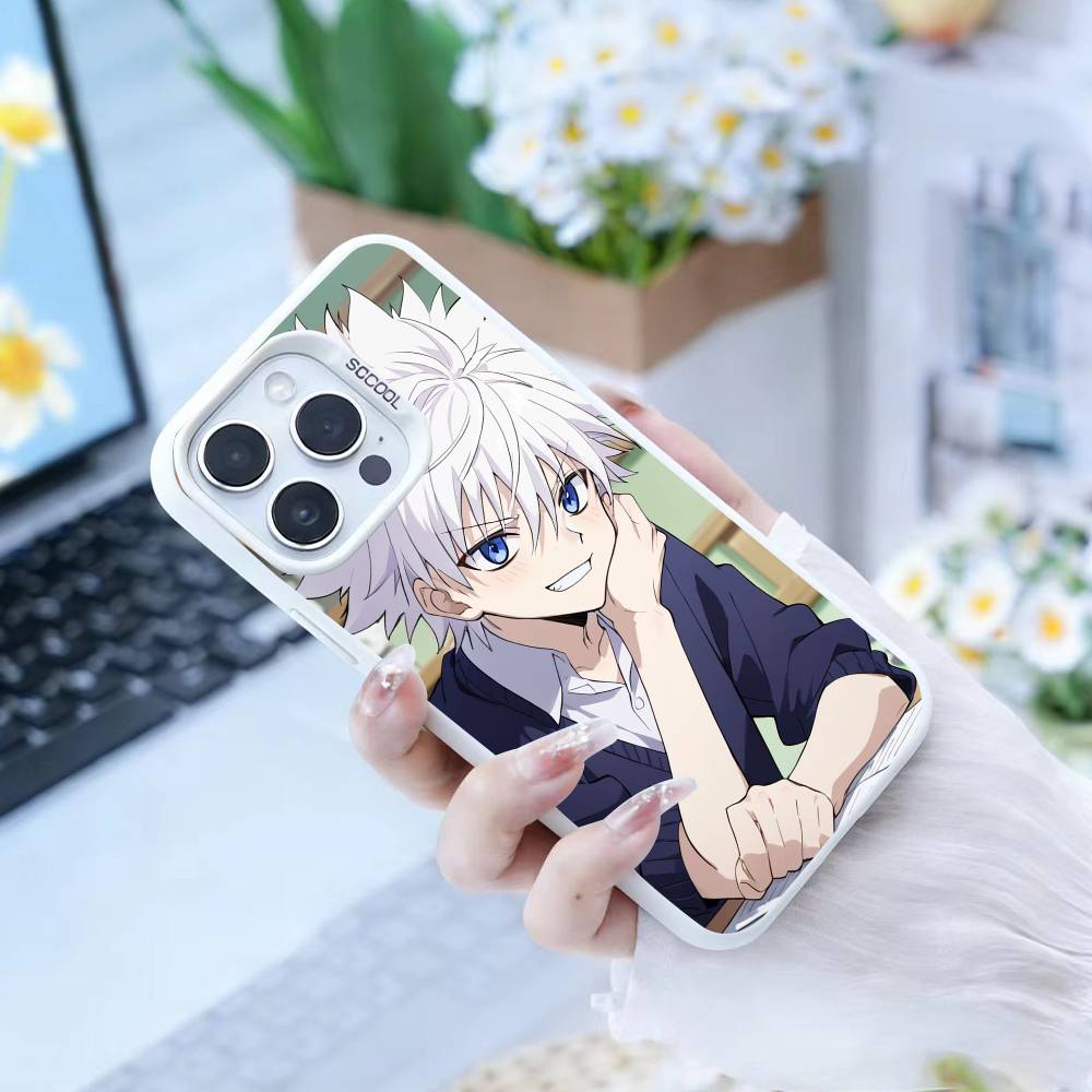 F-Киллуа Зольдик H-Hunter X Hunter Чехол для телефона iPhone17, 16,15,14,13,12 Pro Max Черный Конфетный Матовый Ударопрочный Чехол