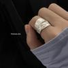 Корейское ретро широкое неровное кольцо из оловянной фольги с открытым краем для женщин