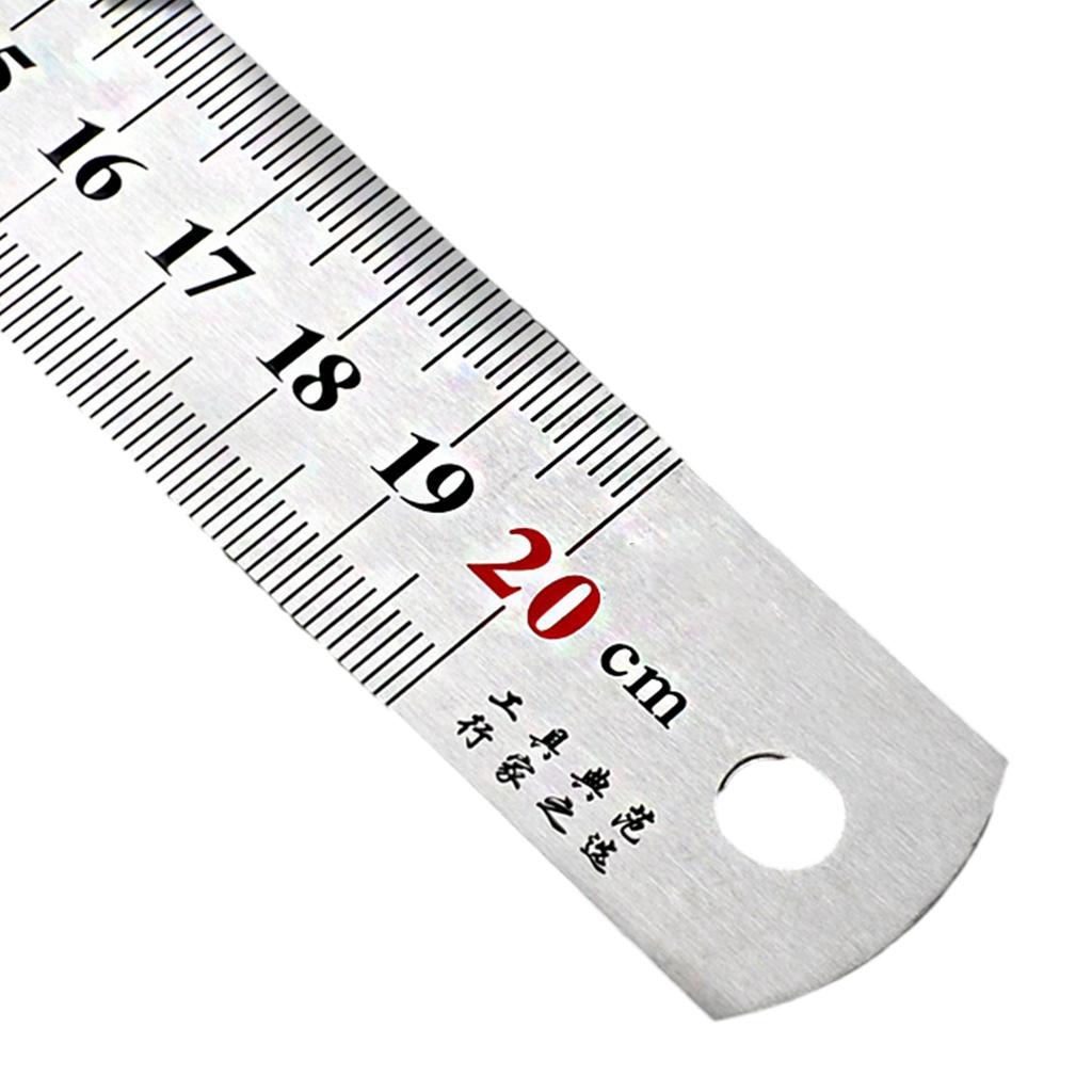 Stainless Steel Ruler Metal Measuring and Cutting Ruler Office Ruler Metal Ruler Office Learning Drawing Measuring Tool