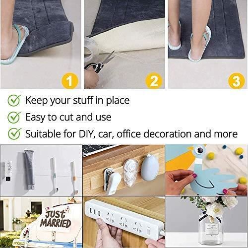 Ruban Adhésif Double Face - Extra Fort - Réutilisable - 2.3cm x 3m - Colle PU - Multi-usages