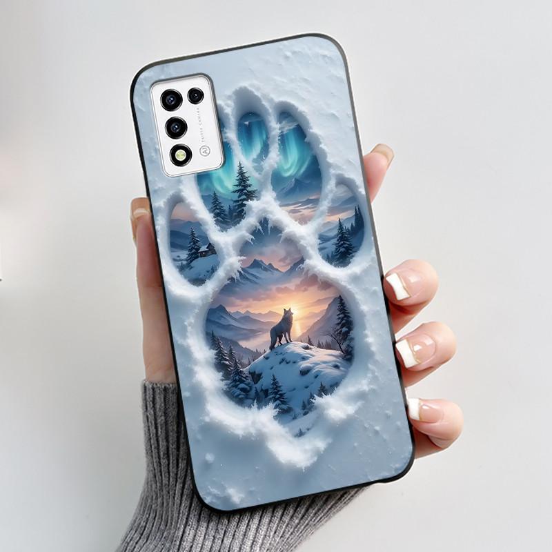 For ZTE Libero 5G III,  A202ZT Soft Silicone Black Case For ZTE Libero 5G II, A103ZT Popular Pattern Panda Shockproof Shell