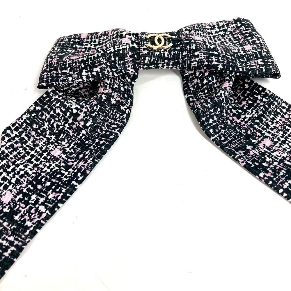 CHANEL 25B CC CC Mark logo ribbon Hair accessories Hair clip Barrette Unused