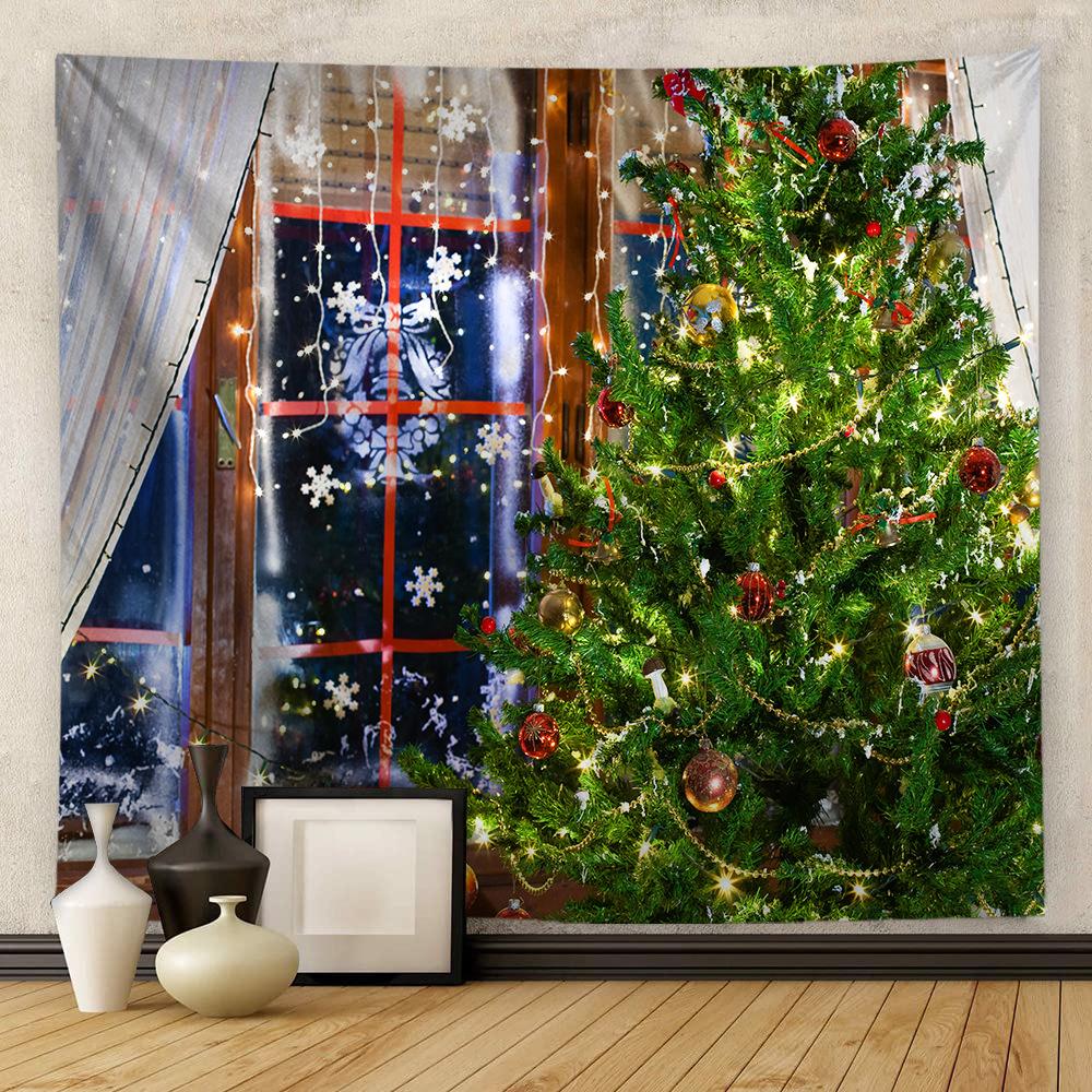 Европейский и американский рождественский печатный гобелен, настенный ковер, картина, фоновая картина, подвесная ткань