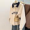 Women's Retro Korean Style Half-Zip Polo Collar Sweatshirt - Early Autumn 2025 Collection