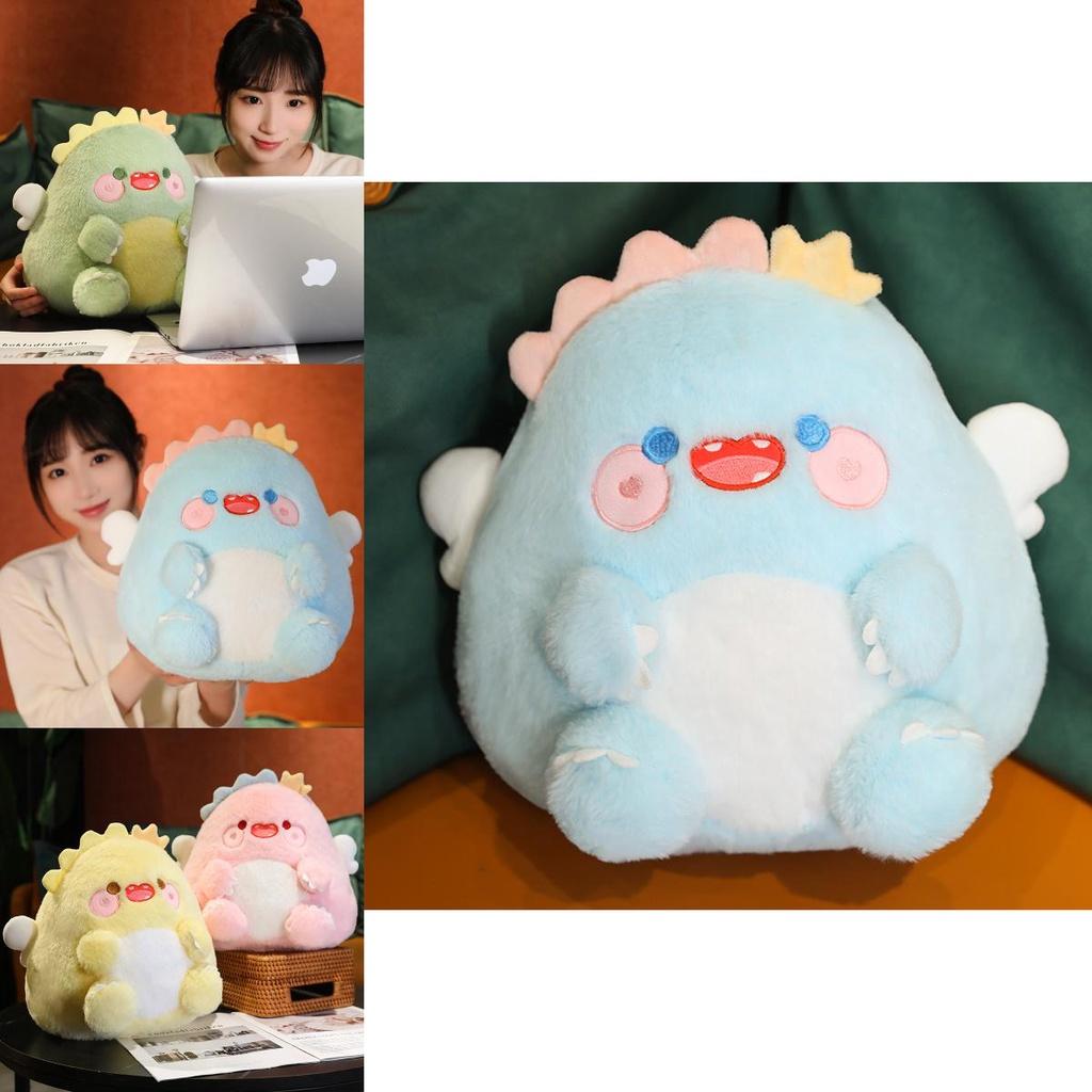 Милая плюшевая игрушка-подушка Ангел Динозавр для детей, набивка ПП-хлопком, мягкая ткань, идеальный подарок на день рождения, 30*26см