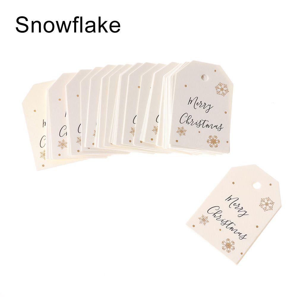 50 шт. Санта-Клаус крафт-бумага упаковочные принадлежности крафт-бирка подарочная упаковка навесные бирки рождественские этикетки