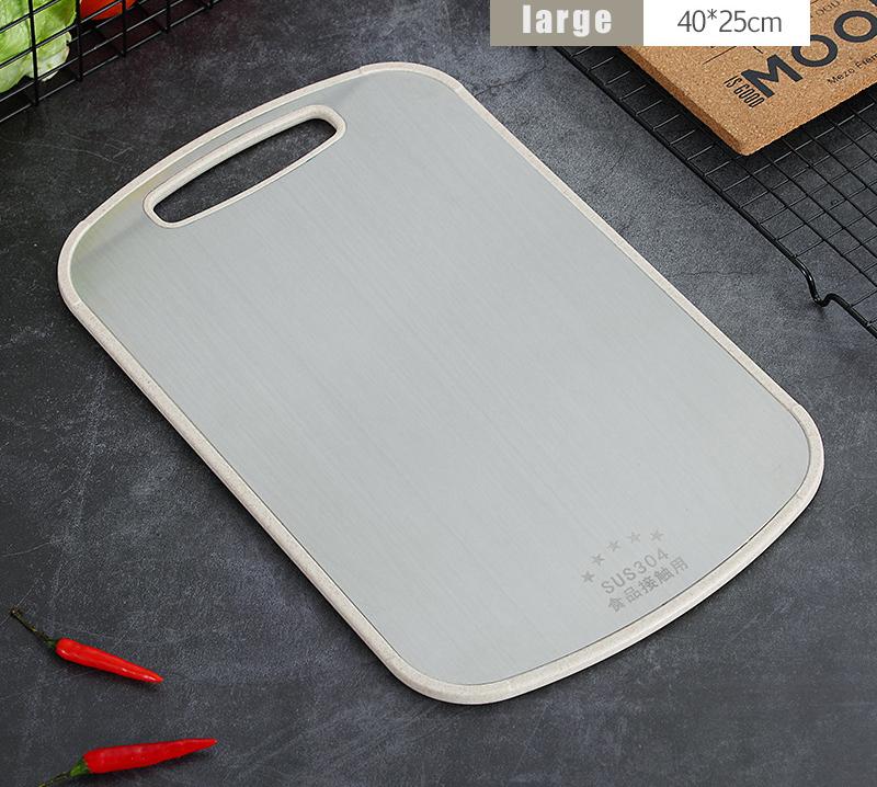 Разделочная доска из нержавеющей стали 304, устойчивая к плесени, для домашней кухни, панель для пищевых добавок, доска для нарезки фруктов, раскатывания теста и нарезки лапши