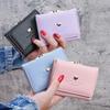 New Loving Heart Short Wallet Simple Buckle Women Wallet Small Foldable Coin Purse Multi-card Slot Card Holder Female Clutch Bag