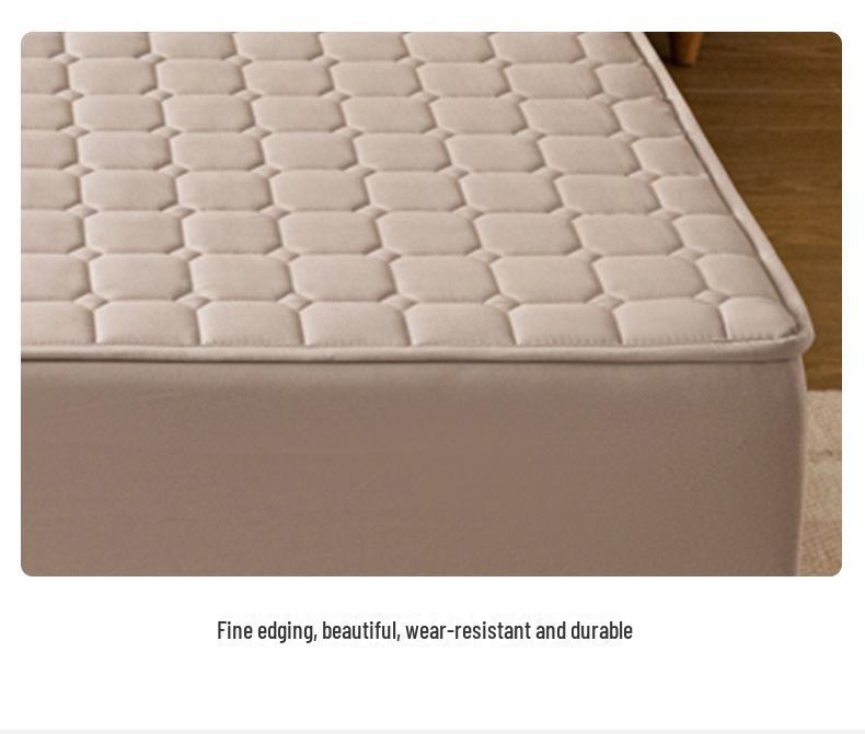 Стеганый чехол для односпальной кровати премиум-класса - однотонный, пыленепроницаемый и универсальный защитный чехол для матраса