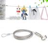 Adjustable Automatic Wire Rope Spring Hook Clothesline Picture Hanging Solution System Suspension Code Stainless Steel Cable