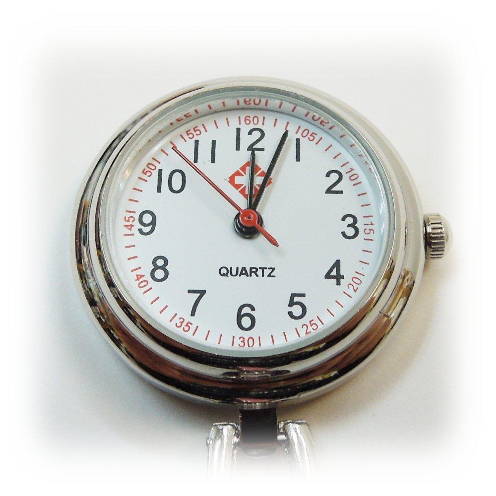 Часы для медсестры с милым рисунком в виде сердца и перевернутым циферблатом (белый)