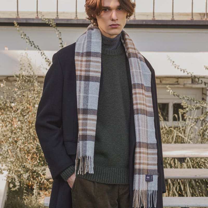 ABRAHAM MOON Шаль-шарф из мериносовой шерсти 50 см - McKellar