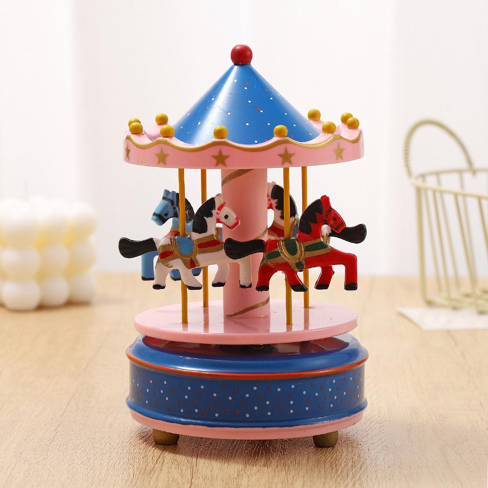 Classic Carousel Music Box: Creative Castle in the Sky with Cone Top - Ideal Graduation Gift