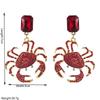 Модные Личность Преувеличенные Летние Серьги-крабы в Океанском Стиле для Отпуска Геометрические Легкая Роскошь Высококлассные Серьги с Полной Бриллиантовой Инкрустацией для Женщин