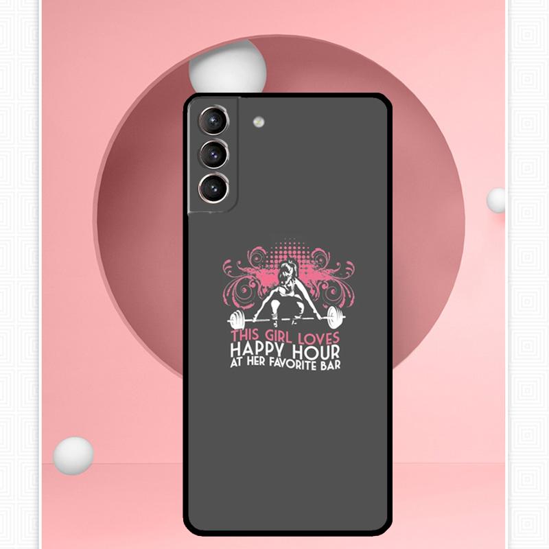 Чехол для тренажерного зала для фитнес-девушки для Samsung Galaxy S24 S23 Ultra S22 S20 FE S21 FE Note 10 20 S8 S9 S10 Plus