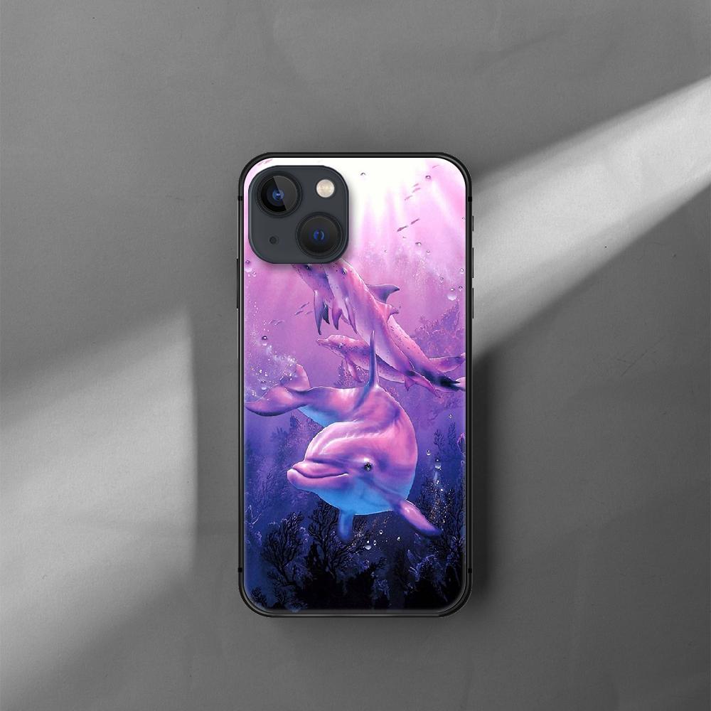 Чехол для телефона с милым дельфином и животным для iPhone Samsung Galaxy Redmi Xiaomi Oppo OnePlus Note SA 7 8 9 10 11 12 13 14 20 21 22 23 53 54 Pro Max Plus Ultra