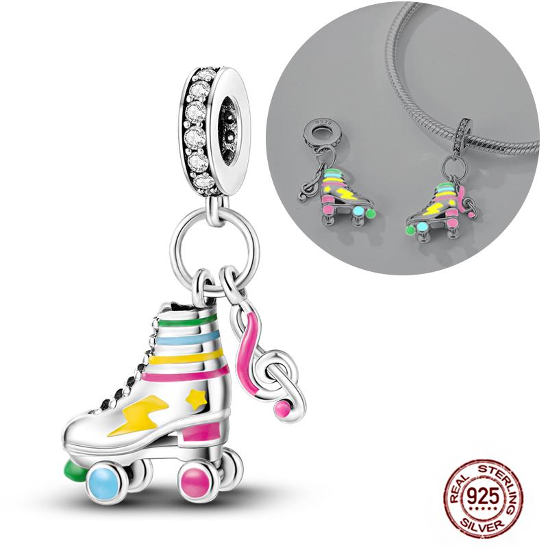 Ежедневные статьи Медные розовые парфюмерные шармы Камера Гантель Смарт-часы Бусины Подходят для оригинальных браслетов DIY Ювелирный подарок