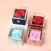 New Soap Rose Flower Jewelry Packaging Gift Box with Drawer Macaron Color Wedding Valentine's Day Birthday Present Boxes Decor