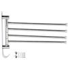 WallHanging Stainless Steel 180 Degrees  Rotating Towel Rack Hanger with 4 Rods for Bathroom Toilet