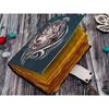 Wolf Embossed Handmade Leather Bound Journal Writing Notebook Diary Notepads