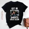 Залезай, мы снова сделаем Америку великой Футболка Дональда Трампа D442 Унисекс Футболка