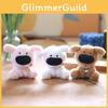 Plush Short Ultrasoft Dog Keychain Bag Charm Stuffed Animal Room Decor Kids For