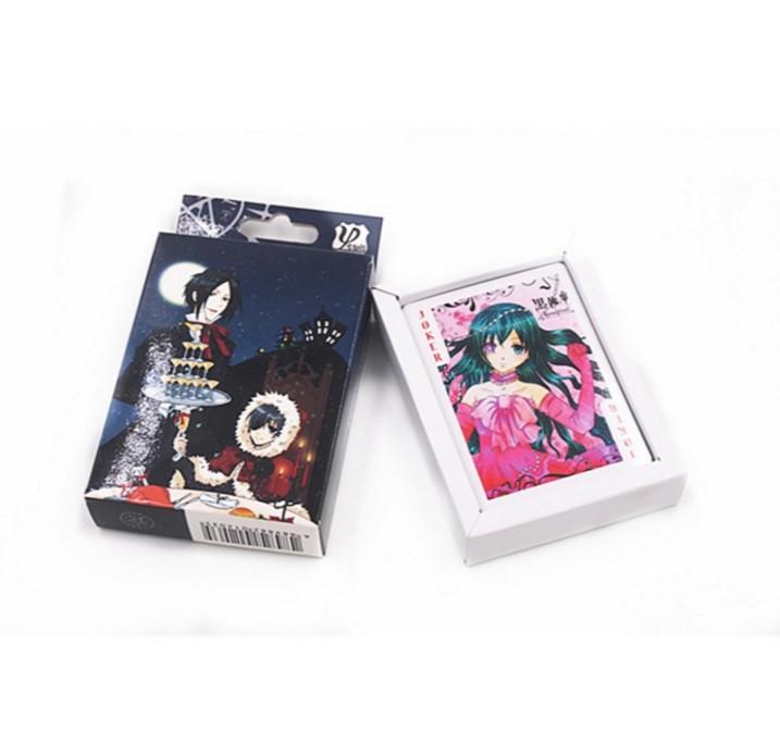 Аниме Kuroshitsuji Черный дворецкий Карты для покера Игрушка Косплей Настольная игра Карты С коробкой Коллекционная колода Карта
