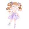 Plush Collection Doll Purple Lace Dress for Christmas Gift Graduation Baby Shower Presents