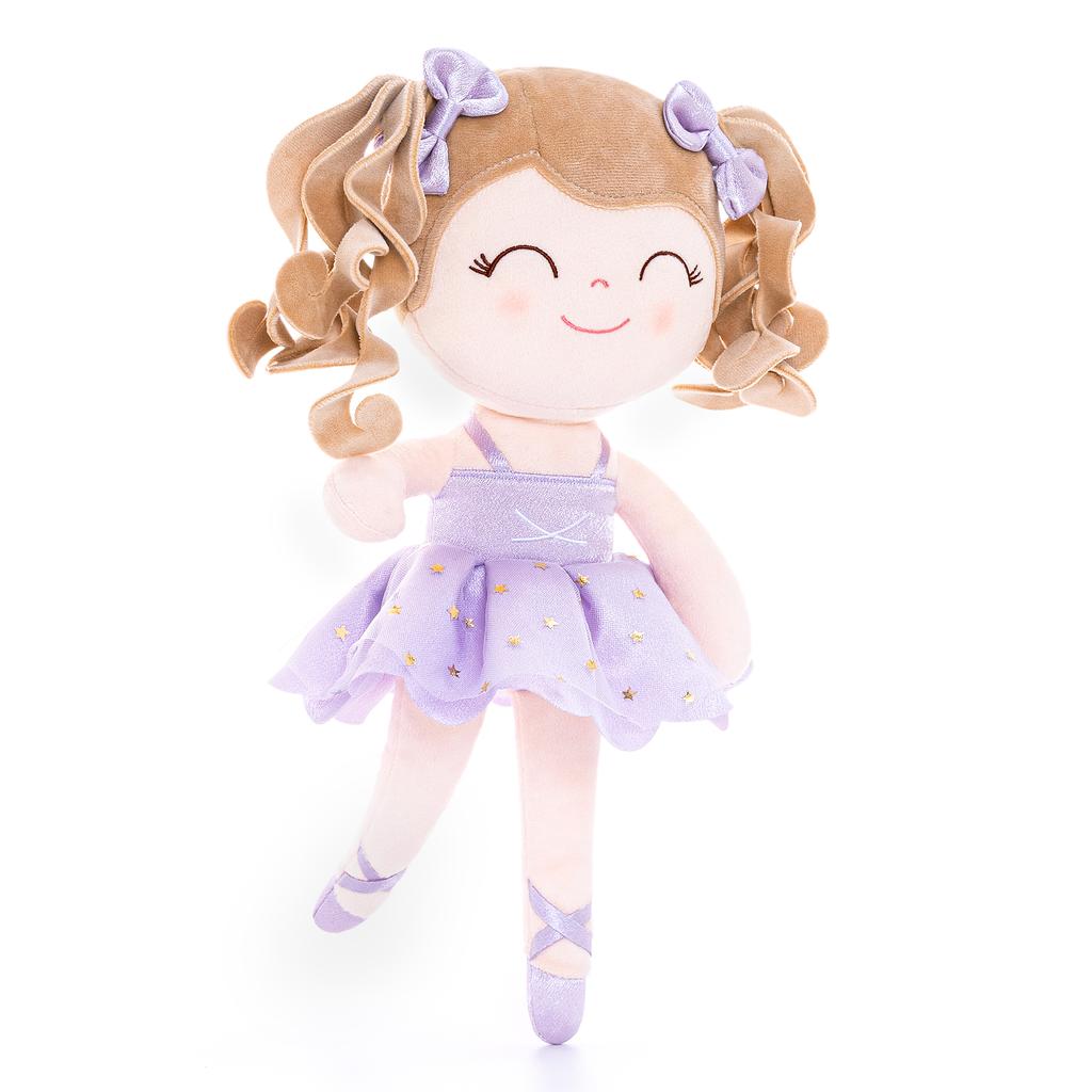Plush Collection Doll Purple Lace Dress for Christmas Gift Graduation Baby Shower Presents