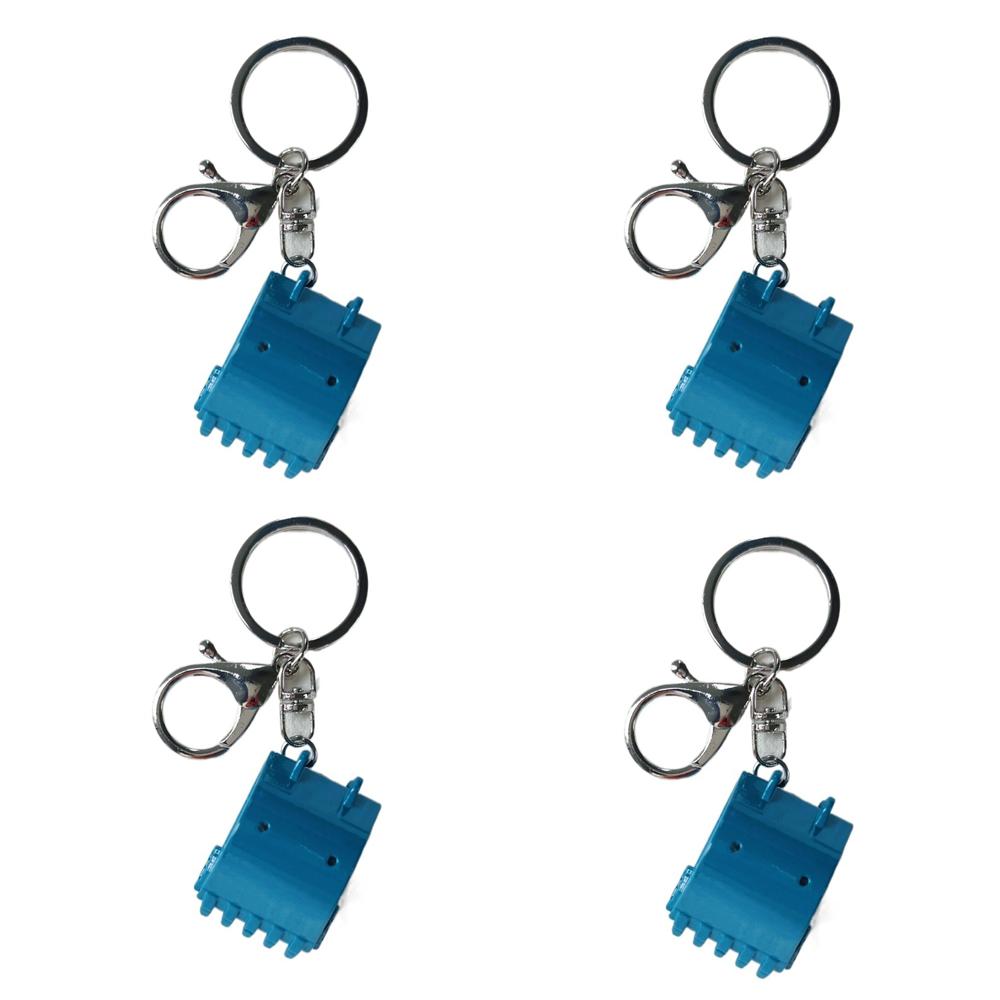 4 шт. цепи бульдозер брелок экскаватор автомобиль брелок креативный цинковый сплав брелок для женщин