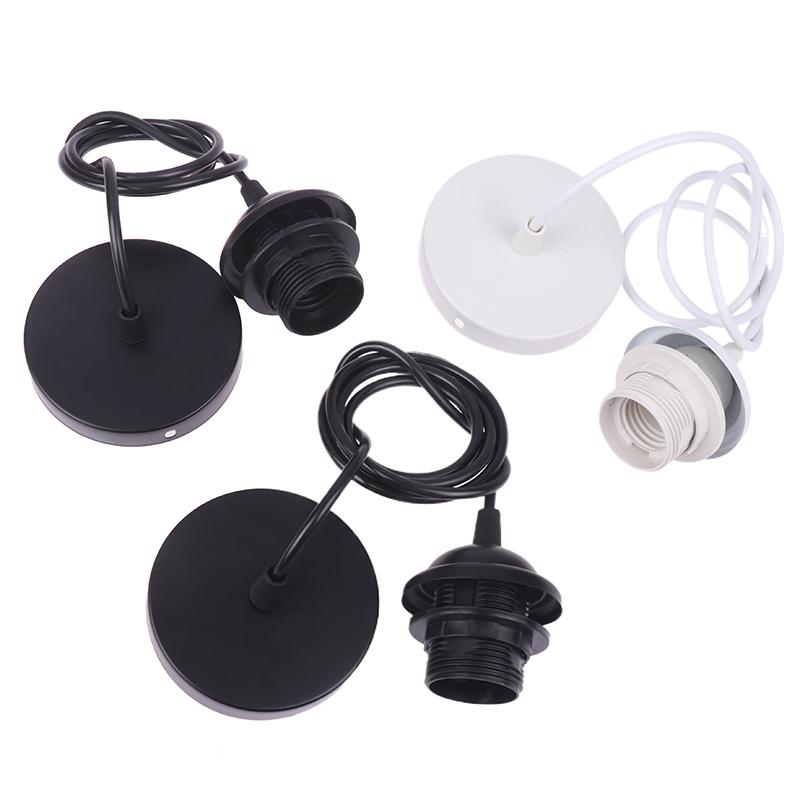 Retro E27 Hanging Lamp Holder With 1M/1.5M Hanging Wire Ceiling Lamp Holder Socket Lamp Base For Hanging Pendant Lights