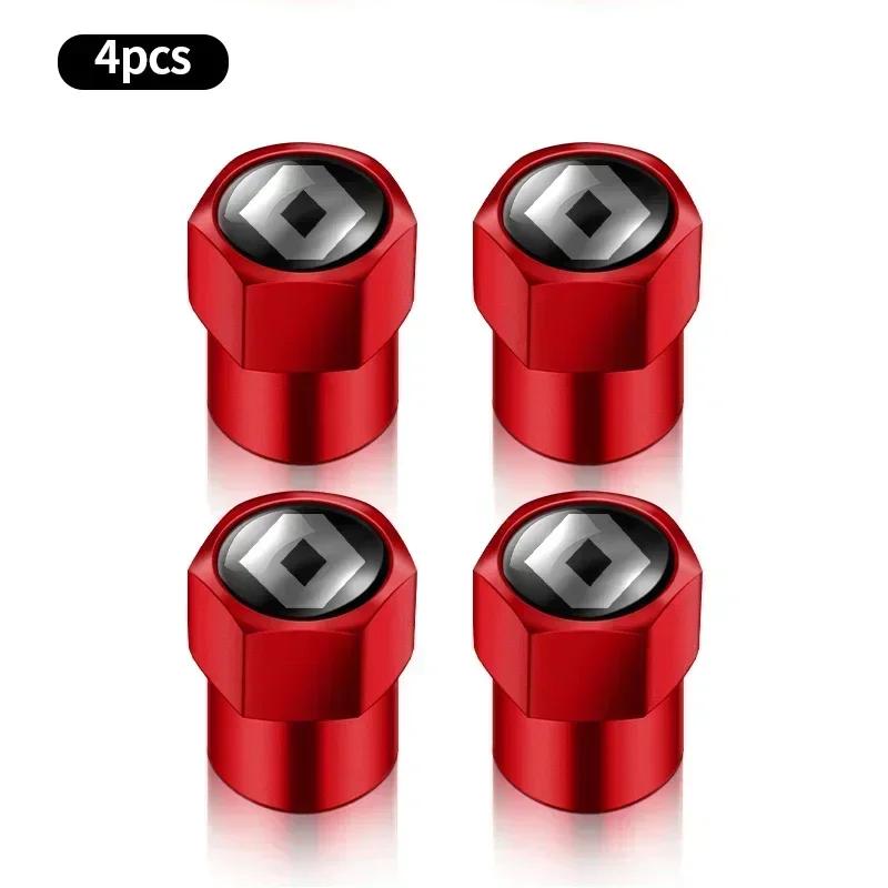 4Pcs Metal Car Wheel Tire Valve Caps Stem Case For Renault DACIA Fluence Scenic Loguna Logan Twingo Clio Captur ZEO Accessories SS8