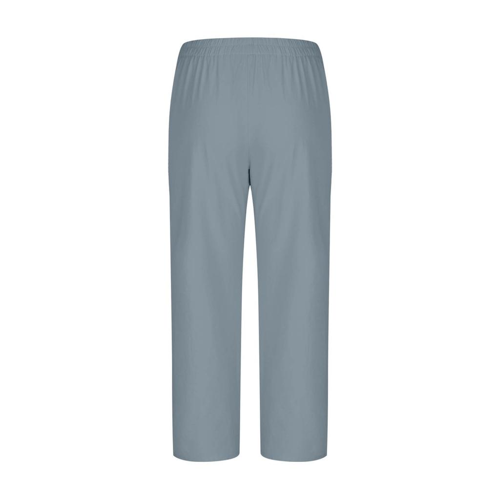 Женские брюки с карманами Легкие с высокой посадкой Повседневные свободные брюки