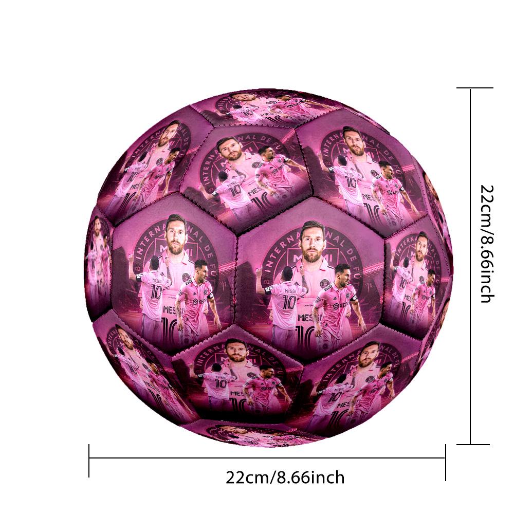 Messi's Celebration Pose Size 5 Soccer Football Machine Sewn Indoor/Outdoor Universal Football Perfect Commemorative Gift for Soccer Lovers