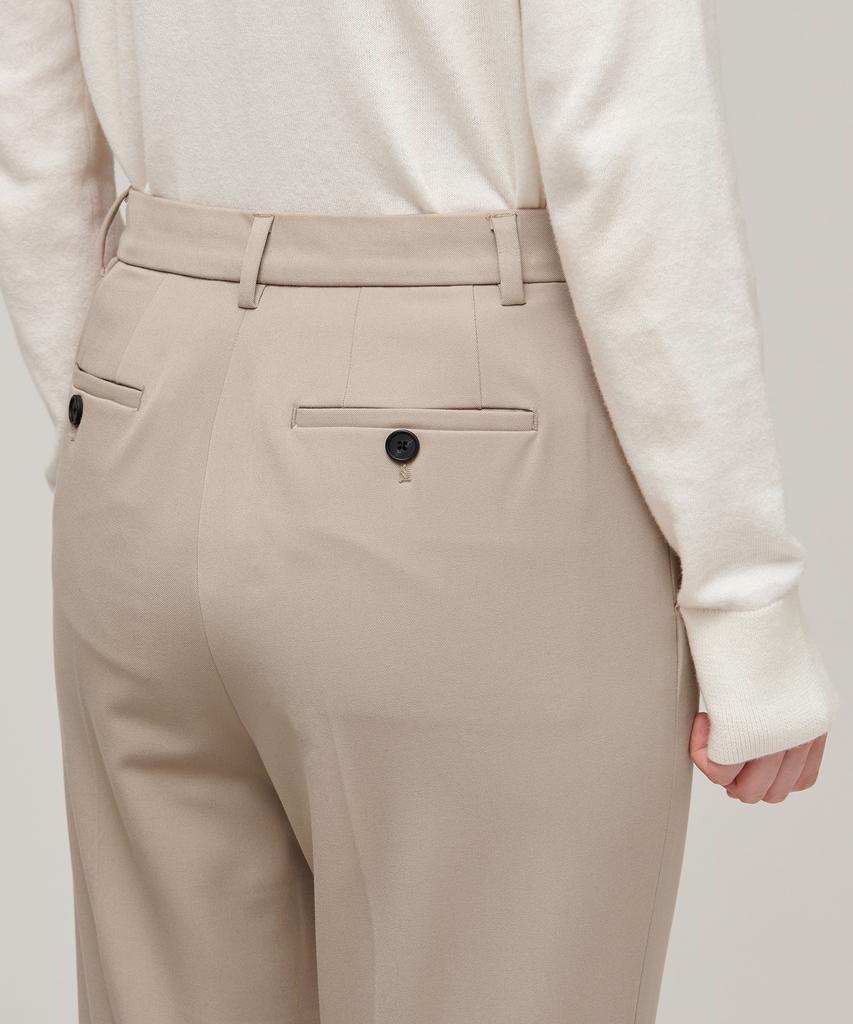 MUSINSA STANDARD WOMAN Женские плотные прямые брюки с подкладкой из флиса, зауженные книзу, со скрытой эластичной талией [Бежевый]