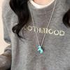 Красочное Эмалевое Капельное Глазурирование 3D Подвеска-Лошадка Ожерелье - Милый Летний Детский Чокер с Повседневным Узлом Цепочка для Худи