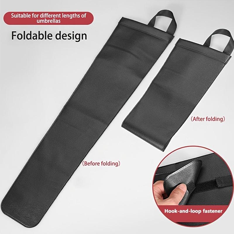 Car Umbrella Storage Cover, Leather Waterproof Hanging Storage Bucket, Foldable Keep Car Clean Organizer for Handled Umbrellas