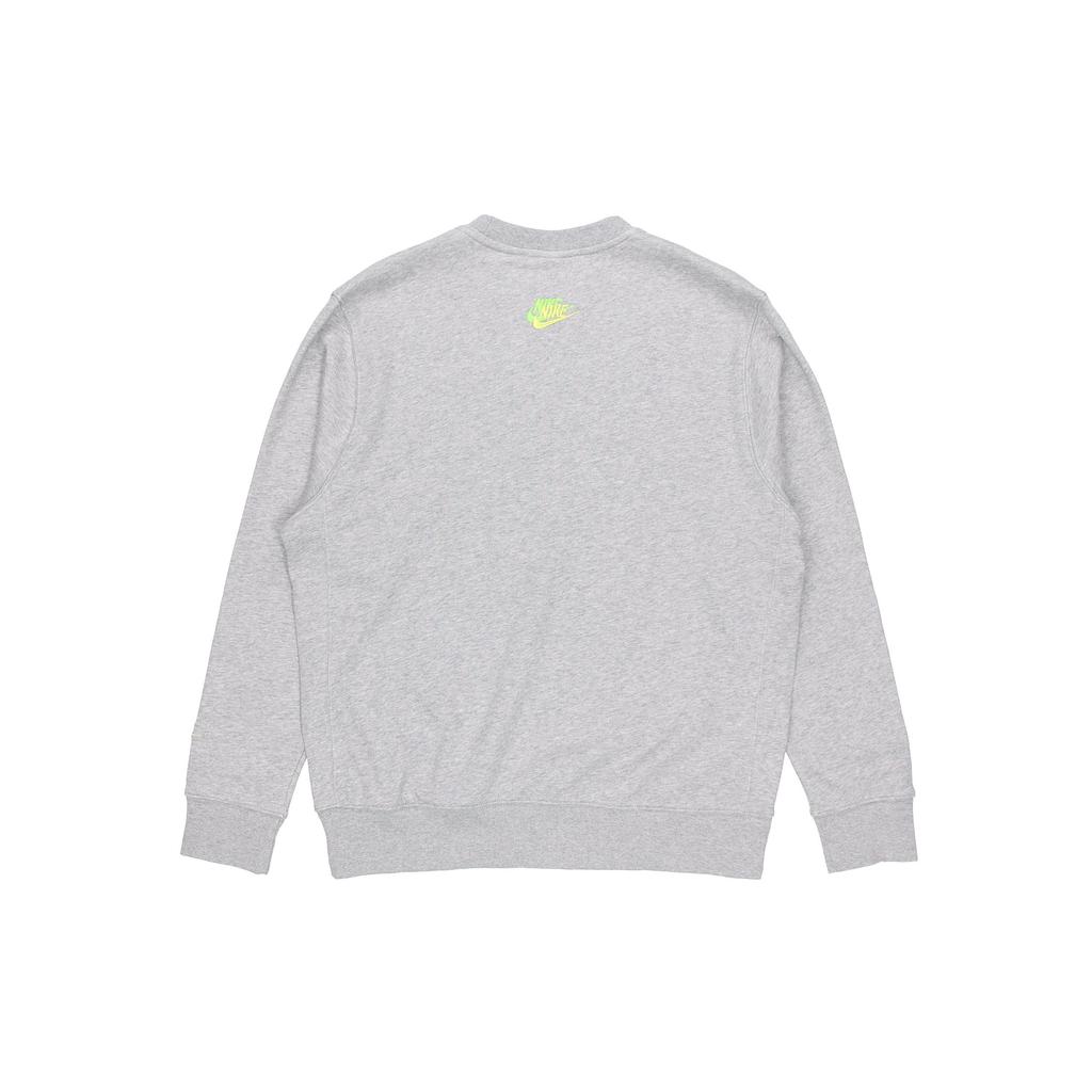 Nike Contrast Logo Crew Neck Pullover Sweatshirt Men Sweatshirt Grey DJ6915-063