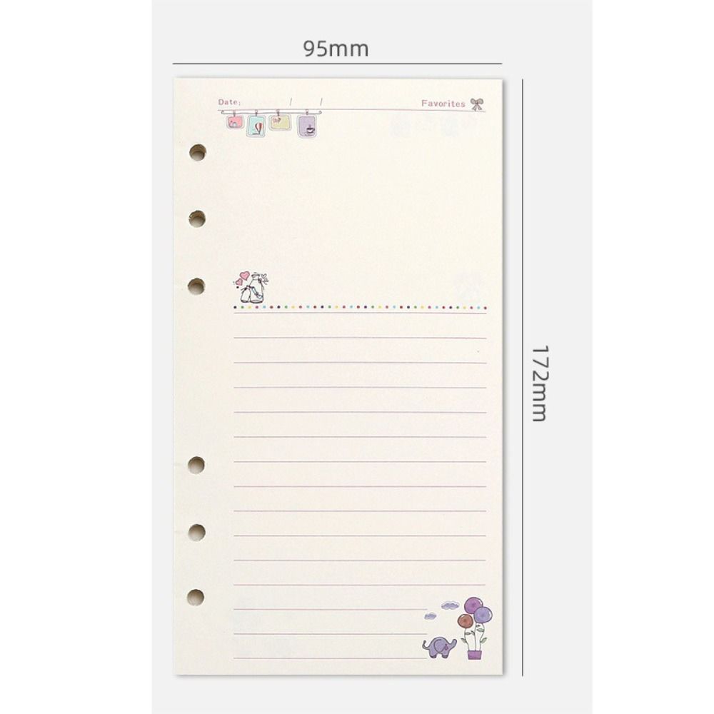 6 отверстий спиральная папка внутренняя страница список дел индекс внутренняя страница канцелярская бумага школьный офис