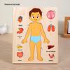 Wooden Human Anatomy Puzzle for Infants and Toddlers - Educational Toy for Self-Awareness and Science Learning