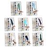 Crystal Dip Pen Feather Set Manual Gradient Color Writing Ink Pen Student Stationery Quill 17ml