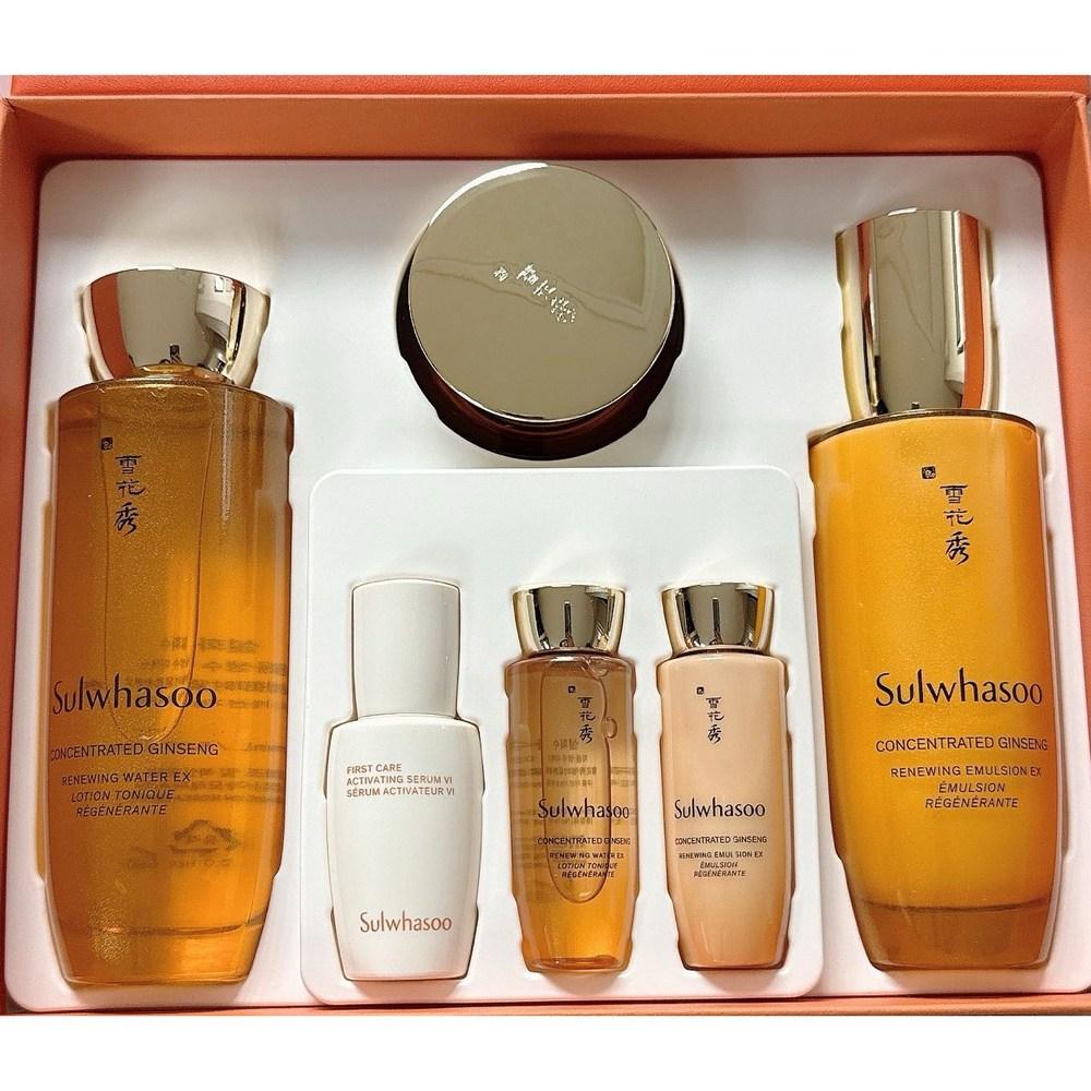 Sulwhasoo Концентрированная обновляющая вода с женьшенем + Подарочный набор концентрированной обновляющей эмульсии с женьшенем + вода Timetreasure + эмульсия по 5 мл каждый
