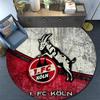 1. Круглый ковер FC Köln, Ковер для гостиной, спальни, дивана, игровой комнаты, Нескользящий коврик для пола