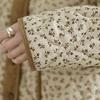Coat for Women Winter Floral Collarless Thermal Plus Size Thickened Casual Oversize Double Layer Jacket