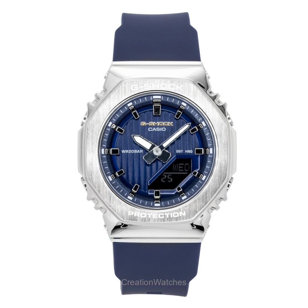 Casio G-Shock Аналогово-цифровые Лимитированная серия Био-смола Синий циферблат Кварцевые GM-S2110SH-2A 200м Женские часы