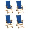 Day and Night - Day and Night Reclining Garden Chairs 4 Pcs Solid Acacia Wood Cushions